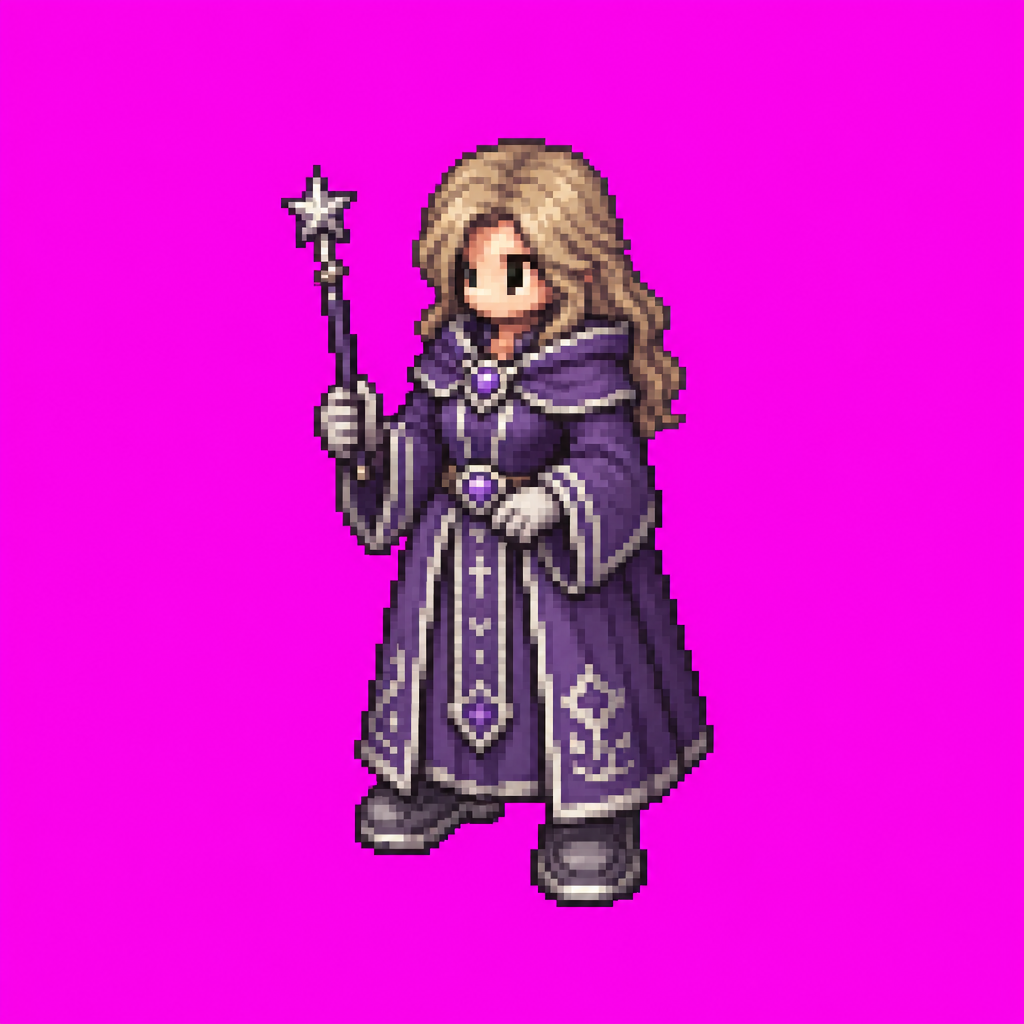 Selene Starward Mage · idle animation · frames/01/raw/source.png