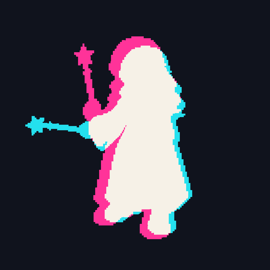 Selene Starward Mage · idle animation · review/onion-audit/f1-to-f04.png