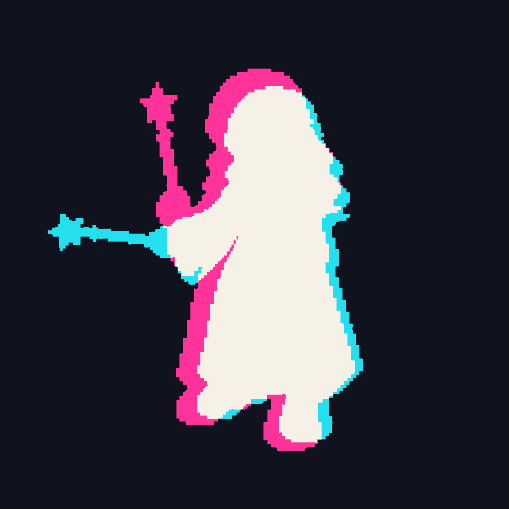 Selene Starward Mage · idle animation · review/onion-audit/f1-to-f05.png