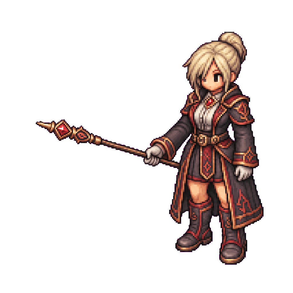 Vespera Academy Rune Pointer · idle animation · derived/dense-body-f1-root-lock-v5/frames/06/final/sprite.png