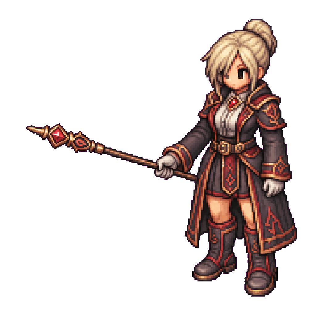 Vespera Academy Rune Pointer · idle animation · derived/sequence-envelope-foot-root-lock-v3/frames/06/final/sprite.png
