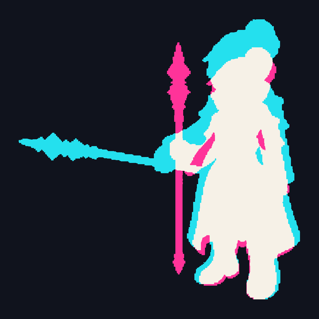 Vespera Academy Rune Pointer · idle animation · derived/sequence-envelope-foot-root-lock-v3/review/onion-audit/f1-to-f04.png