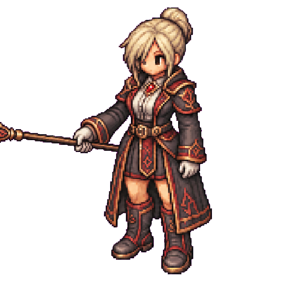 Vespera Academy Rune Pointer · idle animation · derived/uniform-scale-foot-root-lock-v2/frames/05/final/sprite.png