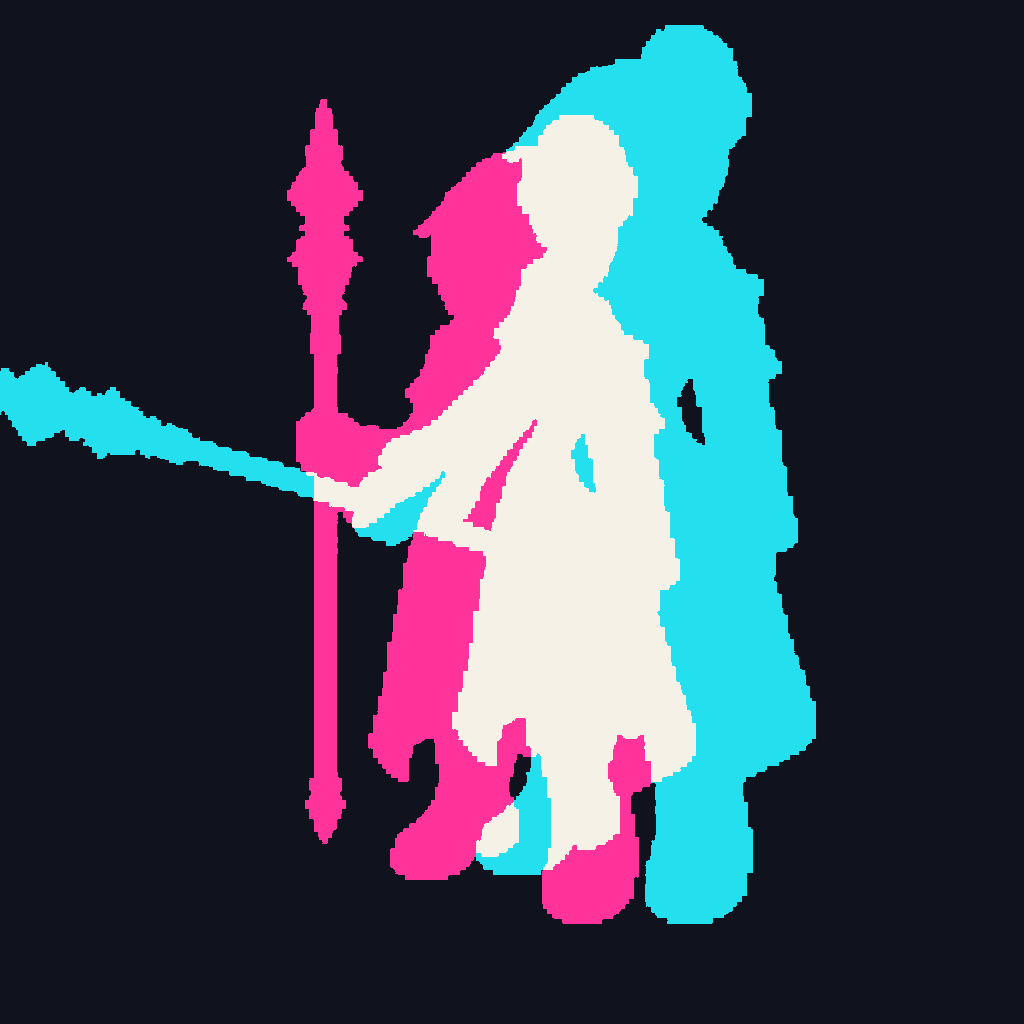 Vespera Academy Rune Pointer · idle animation · derived/uniform-scale-root-lock-v1/review/onion-audit/adjacent-f01-f02.png