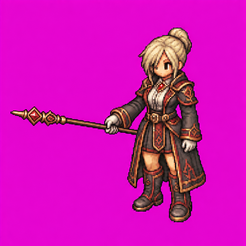 Vespera Academy Rune Pointer · idle animation · frames/04/raw/source.png